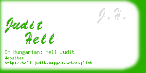 judit hell business card